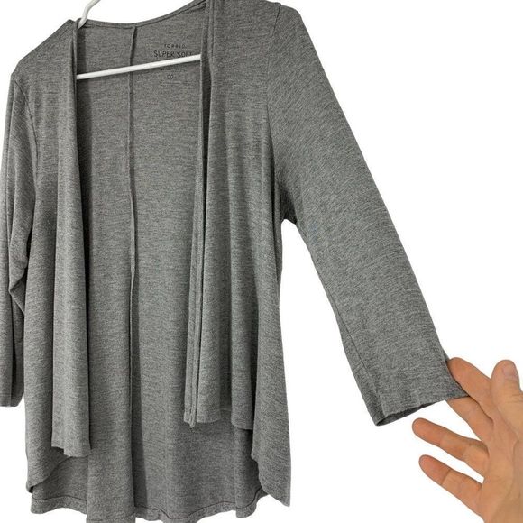 Womens Torrid Cardigan Open Front Gray Club Size 00 XS Swing 3267 - Picture 3 of 7